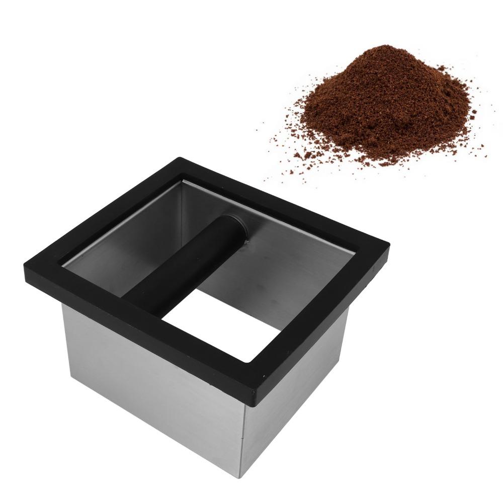 Open Bottom Espresso Knock Box Stainless Steel Desktop Knock Box Durable Coffee Knock Box  For Cafe