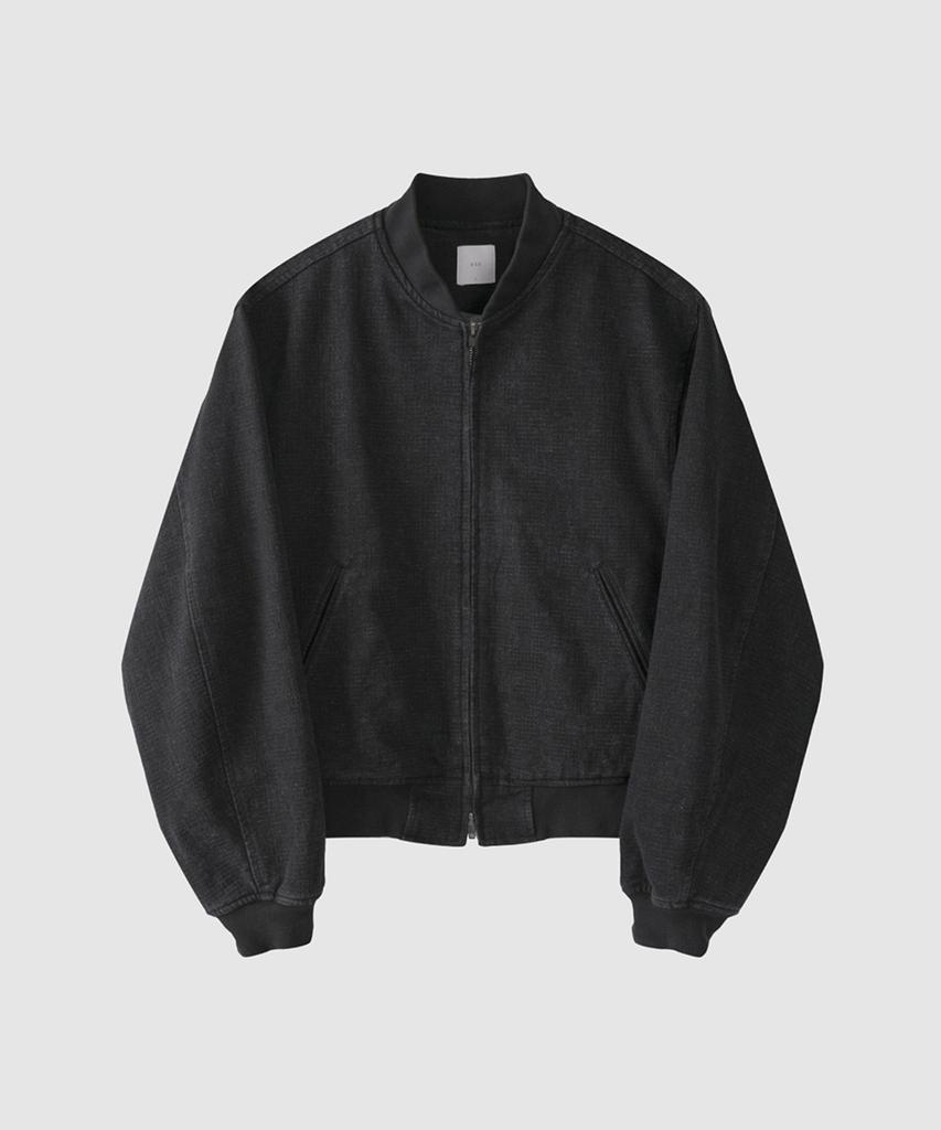 Asp Washed Denim Blouson - Black