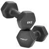 Dumbbells 2X6Kg For Exercises - Neoprene Weights