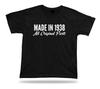 Printed T shirtMade In 1938 Happy Birthday Present