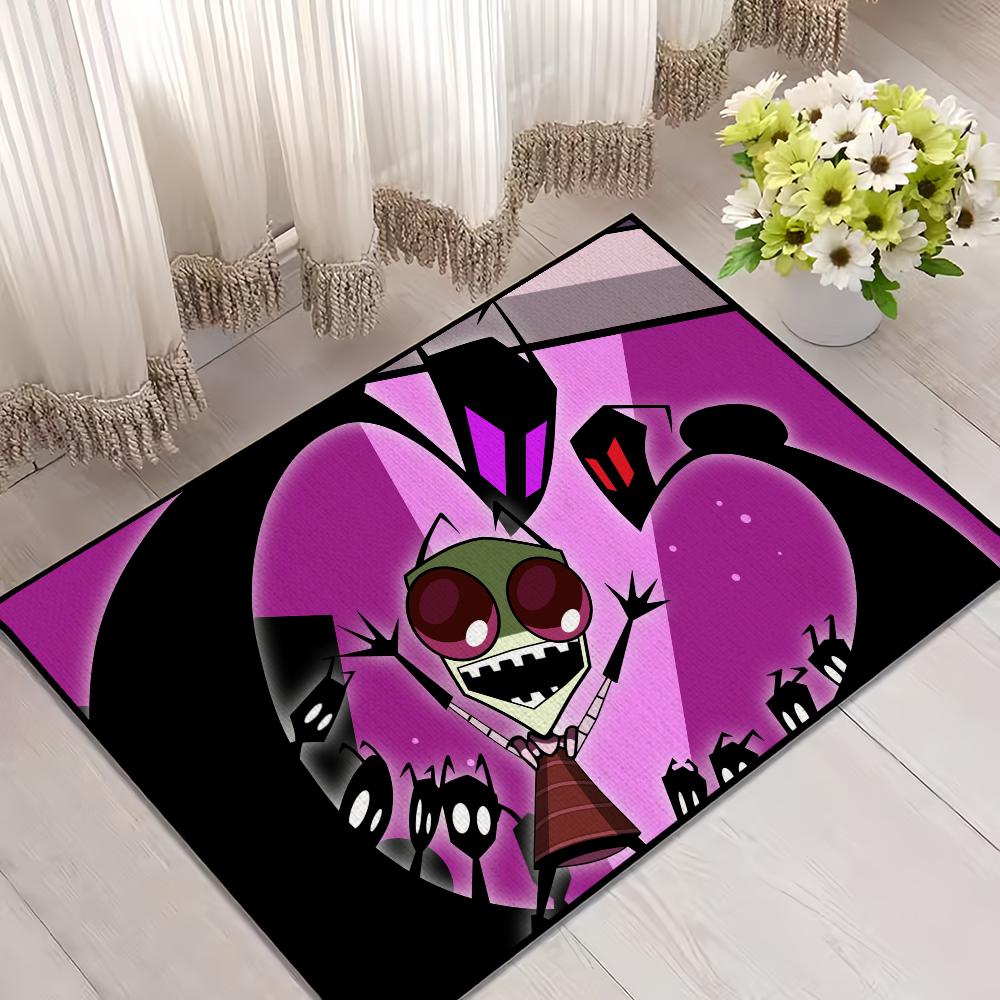 Invader Zim Cartoon Door Mat Welcome Entrance Balcony Bathroom Floor Non-slip Rug Bedroom Carpet Home Decoration