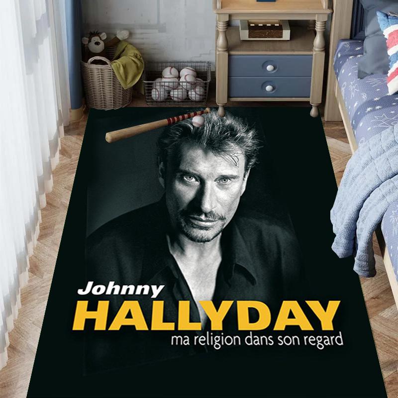 Johnny Hallyday: Life Death Carpet Suitable for All Seasons Floor Mats Dormitory Decoration Protective Pad Fashion