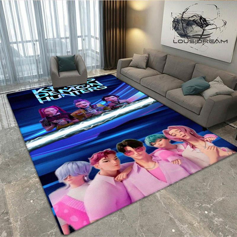 KPop Lovci na démonov potlačený koberec Protišmykový koberec vonkajšie koberce kusový koberec Domová dekorácia spálne koberec do spálne narodeninový darček