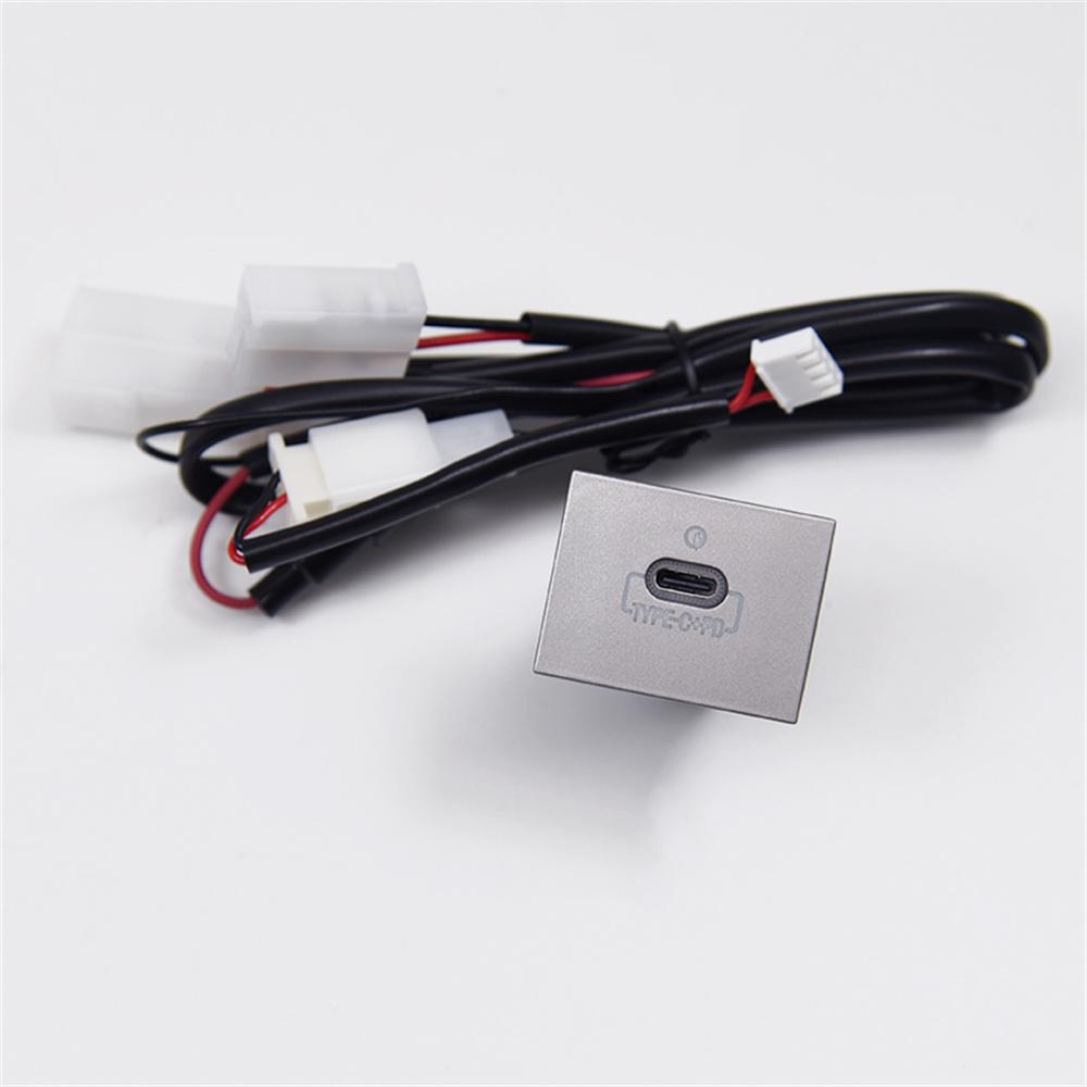 Usb-C Pd Port Car Charger Socket Charging Power Adapter Fit For Ford Focus Mk2 05-09