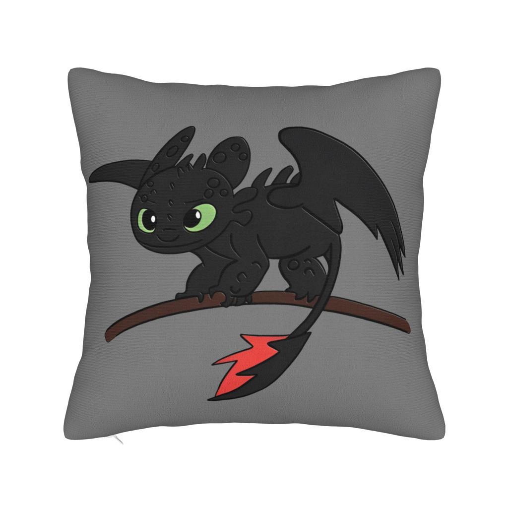 HTTYD Square Pillow Covers Polyester Couch Cushion Cover Cute Home Decoration Pillowcase 45*45