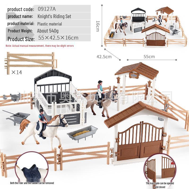 Children's Wildlife Simulation Horse Rider Toy Set