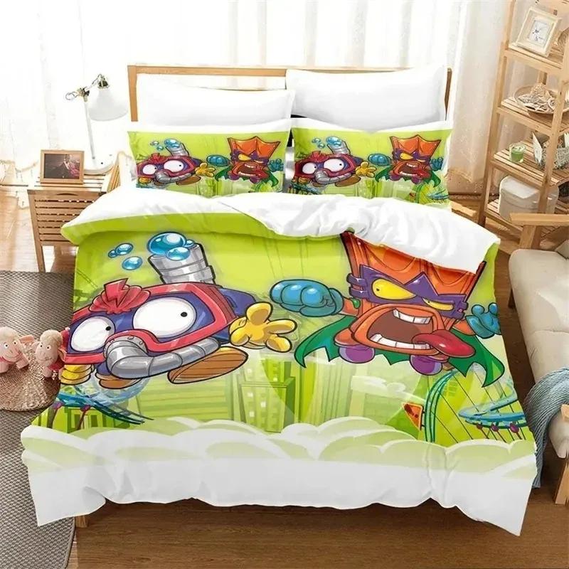 3D Spausdintas Super Zings Patalynės Komplektas, Antklodės Užvalkalas, Lovaties Komplektas, Antklodės Užvalkalas, Pagalvės Užvalkalas, Karaliaus, Karalienės, Dvigulio Dydžio, Berniukams, Mergaitėms, Suaugusiems