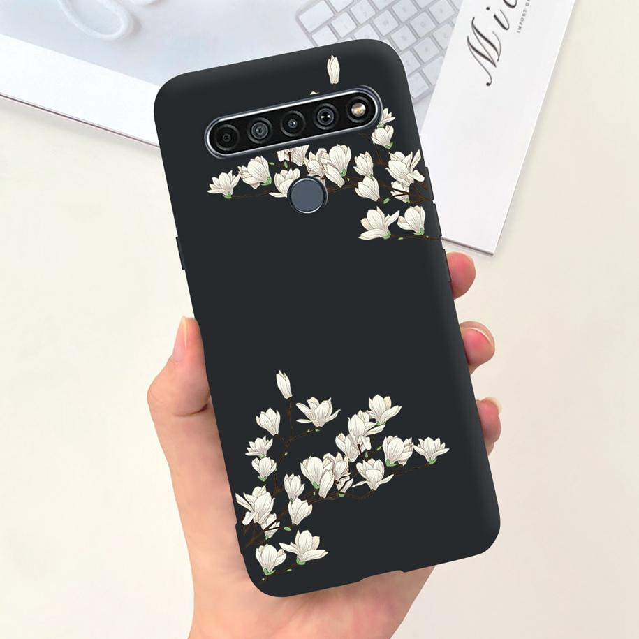 For LG K61 Case LMQ630EAW LM-Q630 Fashion Flower Soft Coque Phone Cases For LG K61 2020 K 61 Silicone Back Cover For LGK61 Funda