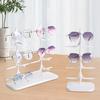 Sunglasses Organizer Heavy Duty 5/10 Pairs Glasses Display Rack Space Saving Heavy Duty Single/Dual Row Desktop Eyewear Storage Stand Holder