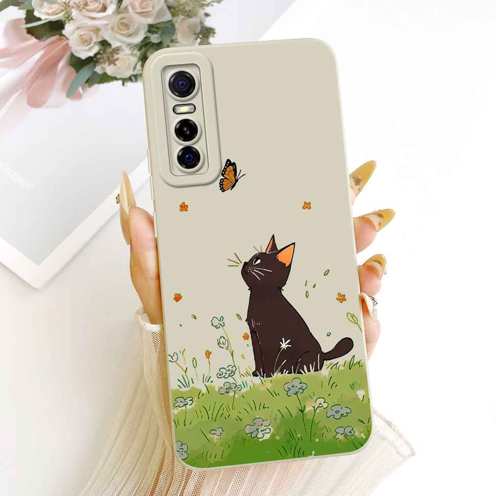 For Vivo Y73s 5G V2031A Case Luxury Painting Silicone Back Cover For Vivo Y73S Y 73s 5G 6.44" Mobile Phone Protection Cases
