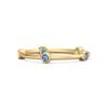 London Blue Topaz Minimal Stackable Band Ring - 925 Sterling Silver Gold Vermeil