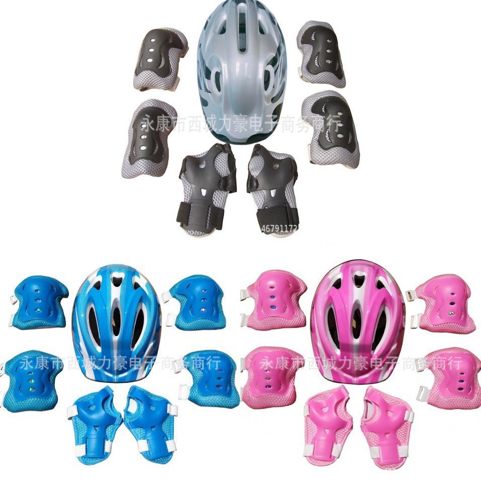 7-in-1 Kinderschutzhelm Set, Jungen Mädchen Skateboard Radfahren Fahrrad Knie Ellbogen Handgelenk Protektoren