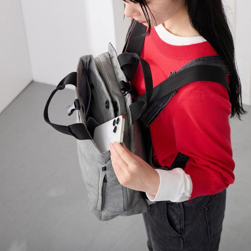 Rootote Women's Backpack-Style Water-Repellent Lightweight Tote Bag, SN. Theo. Light Water-Repellent-G 3630 (01 Black)