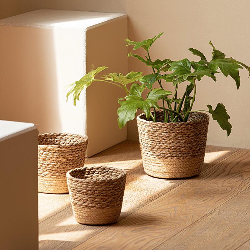 Rattan Woven Flower Pot Cover and Basket for Home Decoration