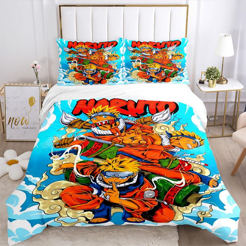 3pcs Naruto, Anime Bedding Set. Soft and Comfortable with No Core Included (1x Duvet Cover + 2x Pillow Covers) yy251031041