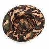 Fisherman Hat Wide Brim Adjustable Sun Protection Hat Camouflage Pattern Camping Hat for Outdoor Hiking Fishing