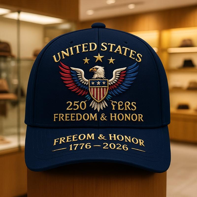 Digital Printed Baseball Cap American Anniversary Hat, Men's and Women's Retro Old Shade Cap