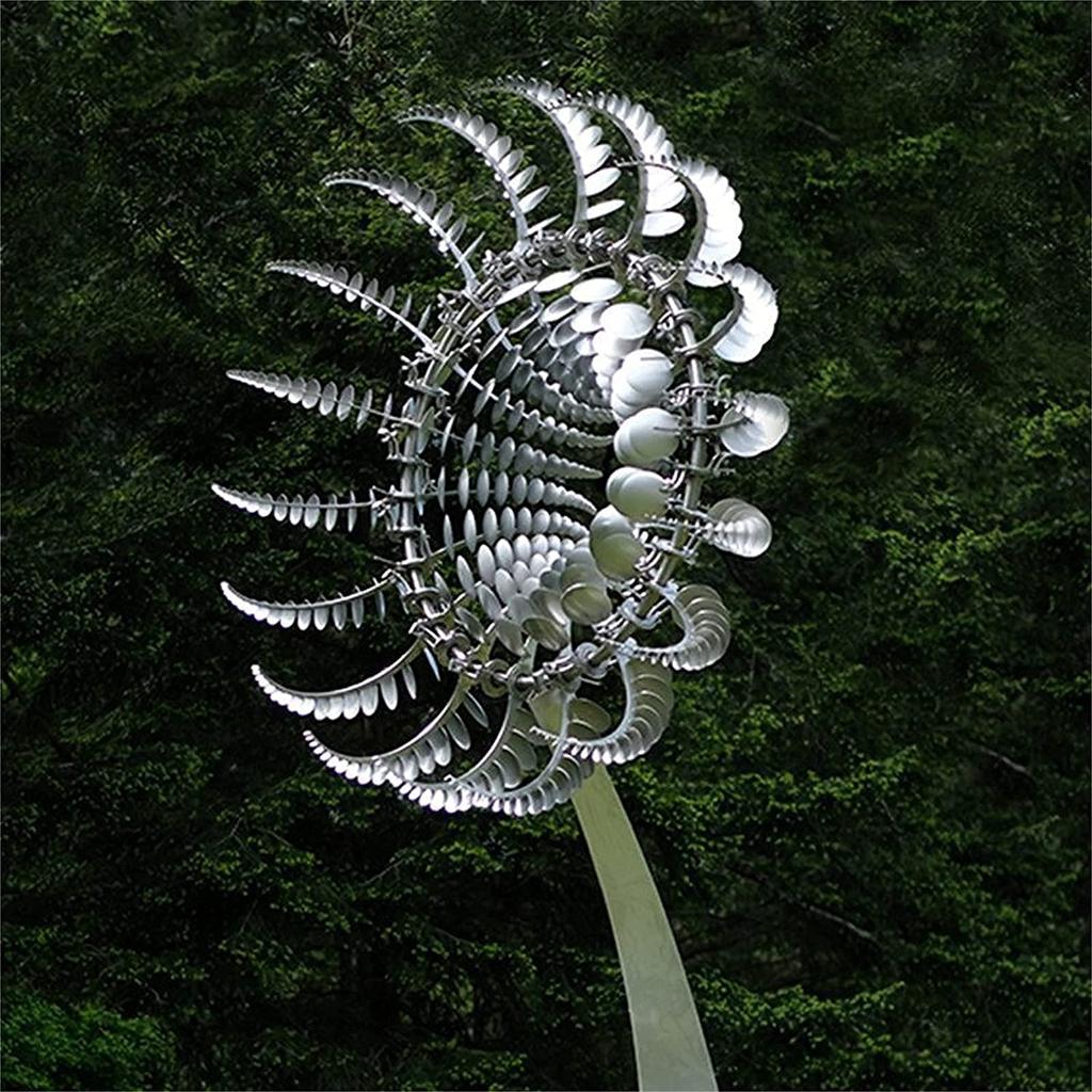 Patio Garden Lawn Outdoor Decoration Unique Wind Collectors Magical Kinetic Metal Windmill Spinner Solar Wind Powered Catchers