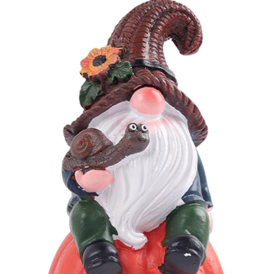 Halloween Kabouter Decoratie Pompoen Koppeltje Hars Beeldje Sprookjes Thema Kabouter Sculptuur Binnen Buiten Tafel Bureau Huis Decor