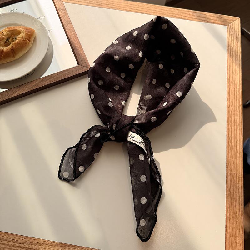 Plain Double-Sided Pattern Cotton And Linen Skin-Friendly Square Scarf Neck Care Retro Literary Scarf Silk Scarf Headscarf Headband Women