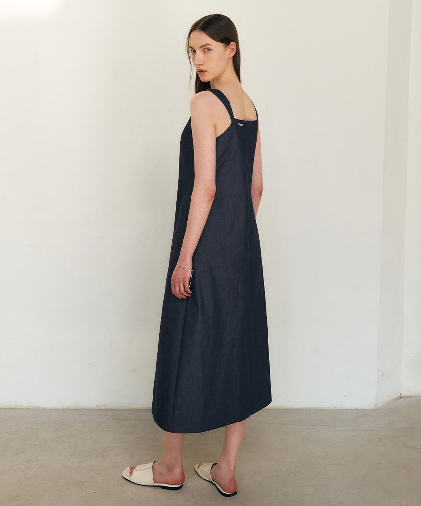 Artid Twist One-Piece Dress_Indigo