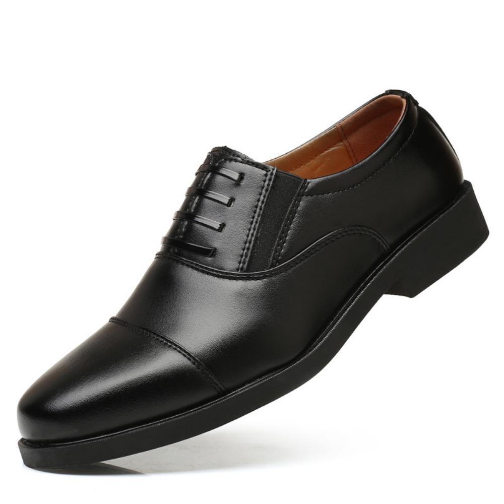 Mens Dress Shoes Pointed Toe Business Oxfords Slip On Casual Shoes Breathable Lace Up Formal Shoes