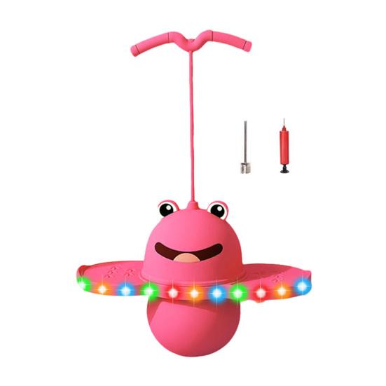 Balance Jumping Ball for Kids Panda Frog Bouncing Ball with Handle & Pump Pogo Sticks Core Strength Motor Skills Coordination Trainer Toy