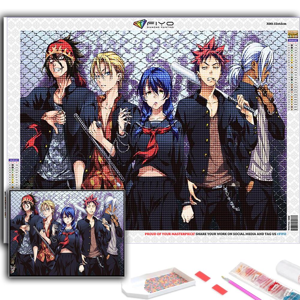 Vollständiges 5D-Diamantgemälde zum Selbermachen, Anime Shokugeki no Soma, 5D-Diamantgemälde