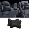 Car Seat Headrest Covers Car Leather Breathable Safety Pillow Auto Car Universal Head Neck Rest Pillow Pad For Car Travel Pillow
