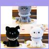 Bella Cat Cute Embroidered Sitting Plush Doll For Girls Sleep Companion Gift