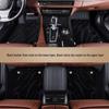 Genuine Leather Floor Mats for 22 VW Models: Magotan, Tiguan L, Teramont X, Passat - Full Coverage.