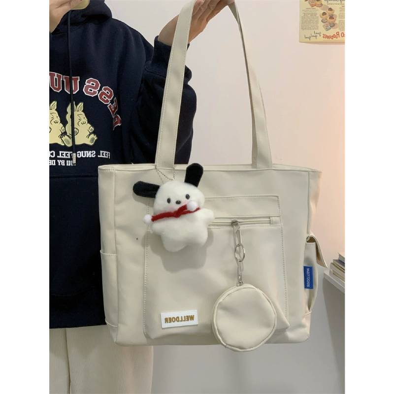 Nylon Tote Bag For Women With Large Capacity And Zipper Closure For Daily Use