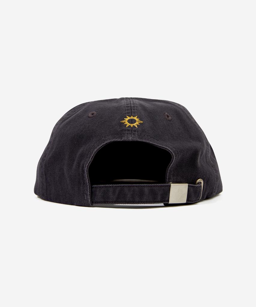 HELLO SUNRISE Washed Two Tone Logo 6Panel Cap_Charcoal