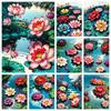 Diamond Painting Lotus Flower New Collection Diamond Mosaic Pond Kits 5D DIY Embroidery Landscape Handicraft