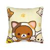 Rilakkumas Cartoon Square Pillow Case Kawaii  Cushion Cover Vintage Zipper Decor Pillowcase for Seat 45x45cm