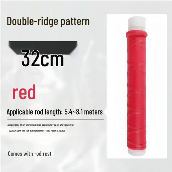 Silicone Anti-Slip Fishing Rod Handle Cover with Automatic Winding and Sweat-Absorbing Tape
