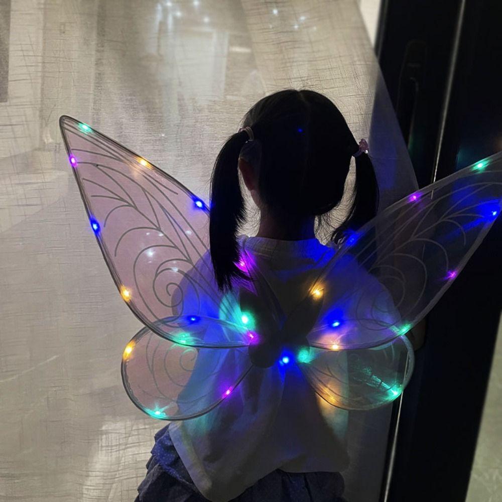 Kostium Cosplay LED Podświetlane Świecące Skrzydła Wróżki Skrzydła Wróżki Motyla Skrzydła Księżniczki Anioła
