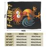 F-Caw-F Chicken Funny Blanket Fleece Decoration Multi-function Lightweight Throw Blanket for Bed Bedroom Plush Thin Quilt