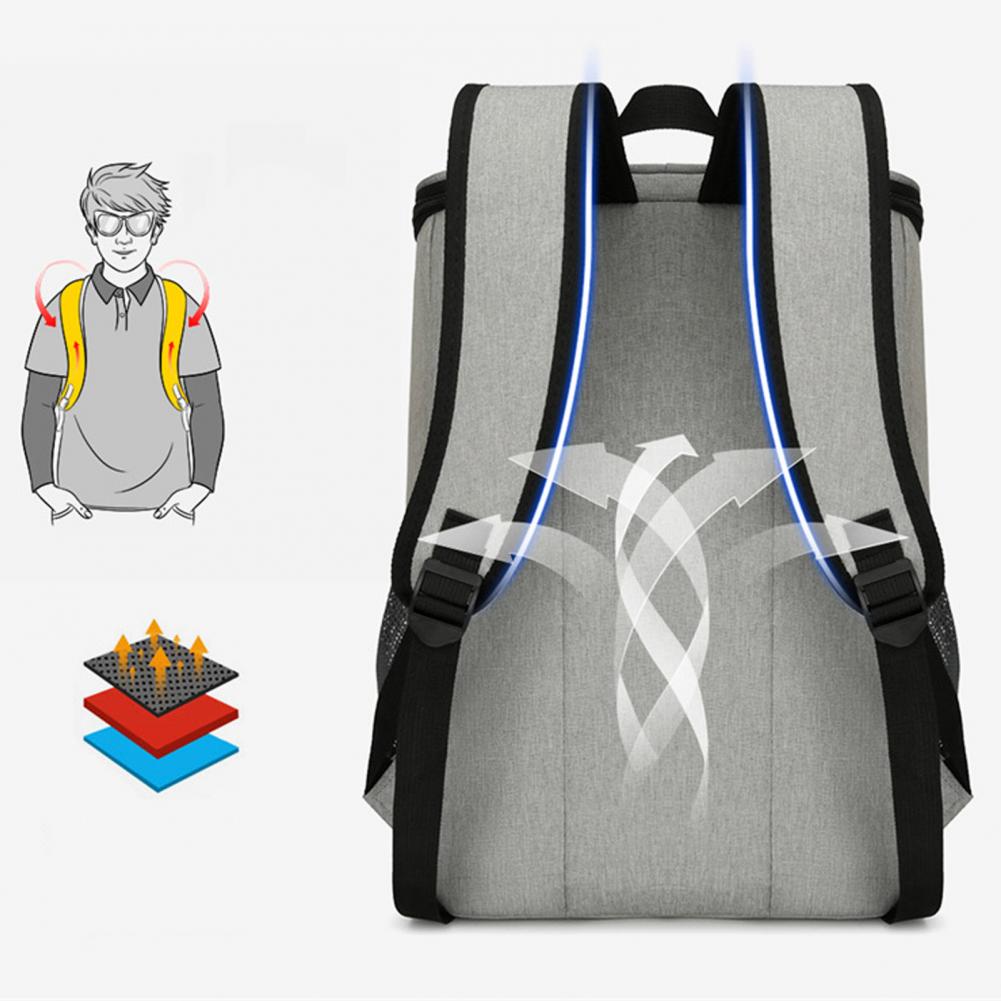 Bolsa de picnic aislante, a prueba de fugas, con preservación del calor, gran capacidad, cierre de cremallera, mochila térmica para viajes, camping, senderismo, bolsa de almuerzo.