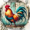 Vintage Haan Metalen Bord Boerderij Keuken Decor Rustiek IJzeren Wandkunst