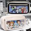 Evangelion Anime Pencil Case, EVA Cute Cartoon Printed Pen Bag for School, Large Capacity Pouch,Holder for Office College