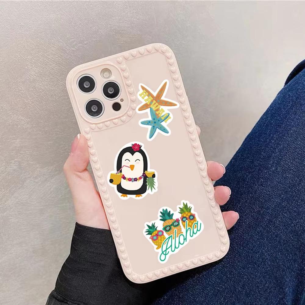 50PCS Hawaiian Summer Graffiti Stickers Vacation Style Cartoon DIY Guitar Phone Laptop Suitcase Water Cup Skateboard Decals