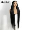 Noble Long 38 Inch Straight Synthetic Lace Front Wigs For Women Soft 13X4 Free Part Black Hair Lace Frontal Wig Pre Plucked
