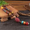 12 Style Vintage Bodhi Pendant Wood Bead Necklace For Women Men's Long Sweater Chain Jewelry Gift