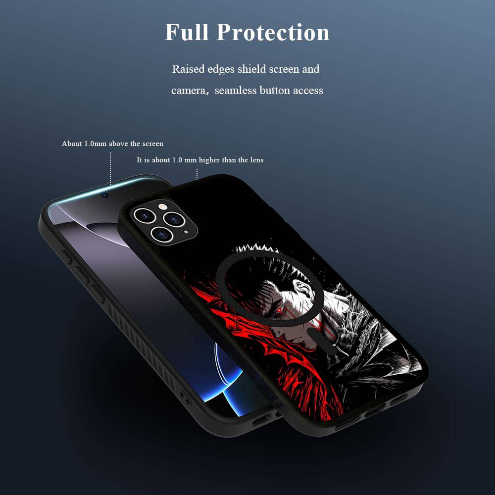 Berserk Guts Heißes Anime-Handyhülle Für iPhone 13 14 15 11 12 16 17 Pro Max Plus Für Magsafe Magnetische Hülle