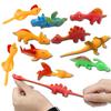 TPR Simulated Animal Finger Hand Catapulted Dinosaur Launch Stretchy Toys Gift