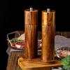 1/2Pcs Pepper Grinder Wooden Salt Pepper Grinding Set with Adjustable Coarseness Refillable Ceramic Core Manual Mill Kitchen Spice Grinder