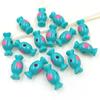 Fashion Accessories 10pcs Flower Candy Beads for Bracelet Necklace Making DIY Jewelry Materials Acrylic Vertical Hole