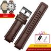 Sports Canvas Watchband Cowhide Bottom For TIMEX T2N720 T2N721 TW2R55500 24*16mm Army Green Brown Men's Watch Strap Bracelet