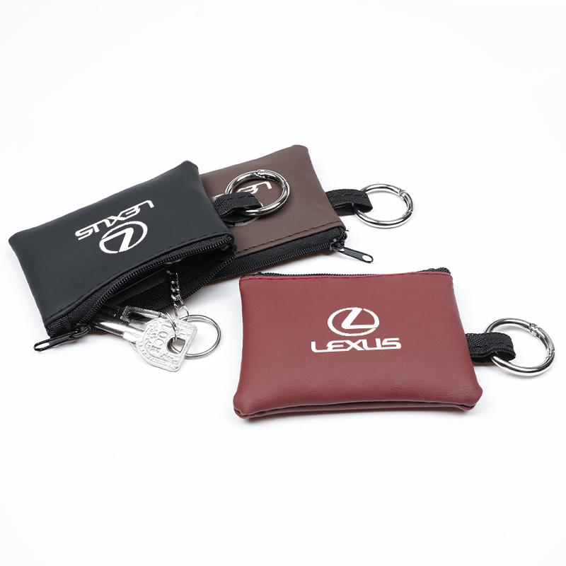 LSFJC1 Car Key Bag Pendant Keychain Leather Mini Card Cover Coin Purse For Lexus RX330 IS250 Ct200h ES300h RX350 IS300h RX400h Fsport